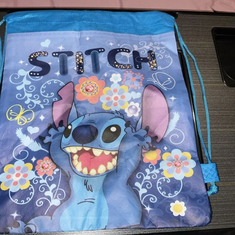 Lilo & Stitch Drawstring Blue Cinch Sack String Backpack School Gym Choose Color